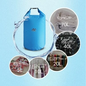 5L 10L 20L 40L 70L Waterproof Dry Bag Sack Kayak Canoe Rafting Storage Bag Pack - Picture 1 of 16