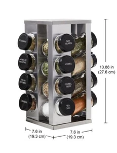 Kamenstein Heritage 16-Jar Revolving Countertop Spice Rack Organizer with Free - Picture 1 of 1