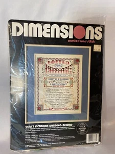 Dimensions Victorian Wedding Record Cross Stitch Kit ~ Marriage * Vera Klein 1989 - Bild 1 von 7