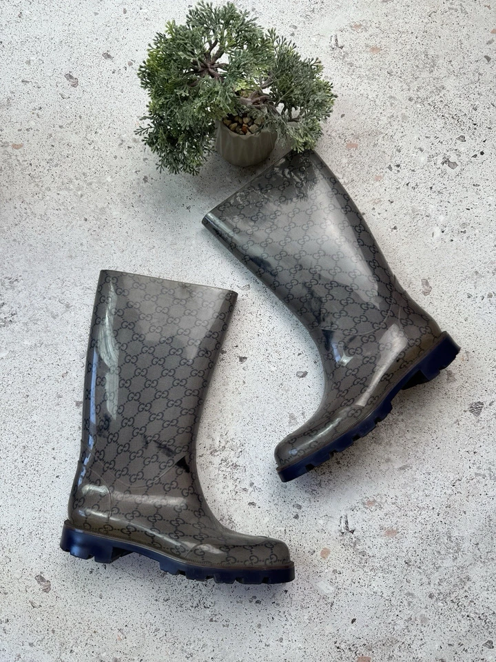 Gucci Bota de Lluvia GG Hecha en Italia Monograma Talla EU 40; US 10  Foto 1 de 4