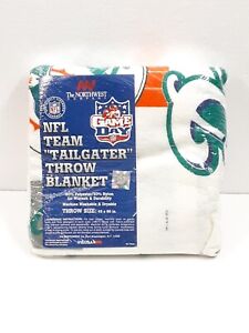 The Northwest Company Authentic NFL Miami Dolphin Tailgater Throw Blanket 45X66"