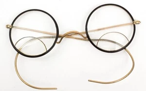 Antike Windsor runde Bifokalbrille mit Etui - Bild 1 von 7