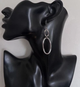 Ippolita Sterlingsilber 925 Doppel Oval Haken Ohrhänger 2,5" #10 - Bild 1 von 9