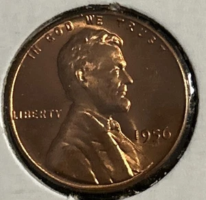 1956 1957 Full Red Luster Wheat Pennies Look BU. Some Marks On 57 - Picture 1 of 4