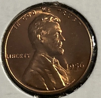 1956 1957 Full Red Luster Wheat Pennies Look BU. Some Marks On 57 - Image 1 of 4