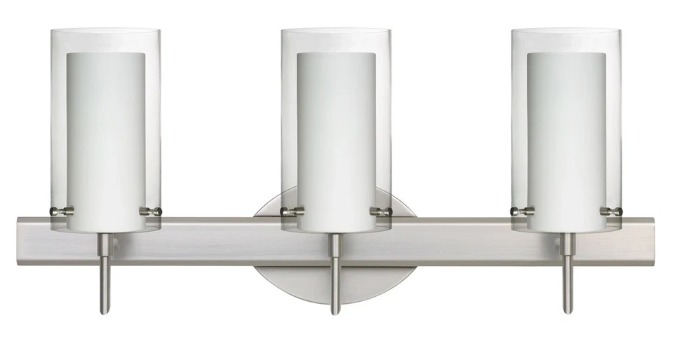Besa Lighting 3SW-C44007-LED-SN Pahu 4 Bathroom Vanity Light Satin Nickel - Image 1 of 1