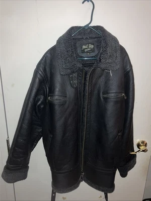 Just Top Aviator Bomber Jacket Sherpa Lined Black Women's XXXL Full Zip Vintage - Image 1 of 4