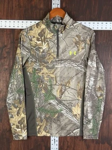 Under Armour Scent Control 1/4 Zip Hunting L/S Shirt Cold Gear Camo Men’s Medium - Picture 1 of 12