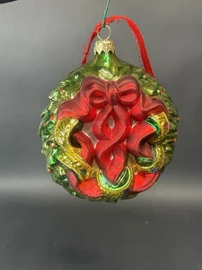 Vintage Kurt Adler Polonesa Cinco Anillos Dorados Vidrio 12 Días de Navidad - Imagen 1 de 6