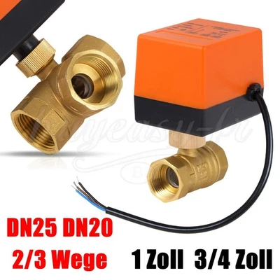 Zonenventil 2-3 Wege 1-Zoll Kugelventil Umschaltventil Motorkugelhahn DN25 DN20 - Bild 1 von 4