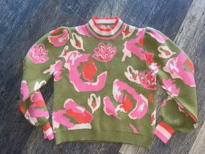 Suéter THML Archer Mujer Talla Pequeña Rosa Ejército Verde Oliva Viscosa Excelente Estado Foto 1 de 4