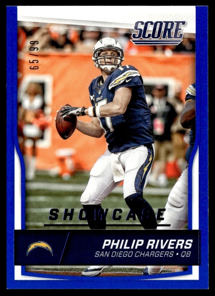 2016 Panini Score Showcase Blue Philip Rivers 66/99 #260 - Image 1 of 2