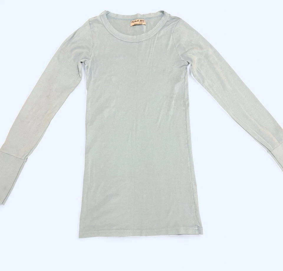 Michael Stars The Original Tee Long Sleeve Top Baby Blue One Size Fits Most - Image 1 of 4