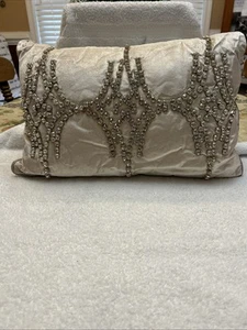 Jennifer Lopez Throw Pillow Rectangle 17x10 Rhinestones Rare Champagne Color NWT - Picture 1 of 8