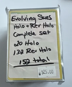 152 Karten Evolving Skies komplett Reverse und Holo Set 132 Rh 20 Holo - Bild 1 von 3
