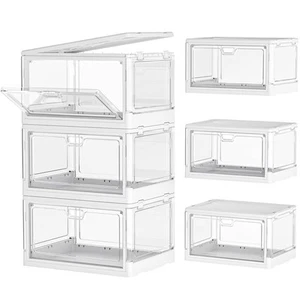 Clear Storage Bin with Lid 3 Pack Stackable & SturdyPlastic Multifunctional F... - Picture 1 of 8