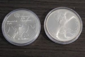 Kanada Canada 10 Dollars 1976 Fußball Olympiade Montreal Silber st. (M5334) - Bild 1 von 1