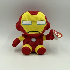 Iron Man Marvel TY Original Beanie Babies 2016 6" Plush Toy Collectible - Picture 1 of 9