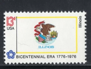 1653 * ILLINOIS STATE FLAG  *  U.S. Postage Stamp MNH - Picture 1 of 1