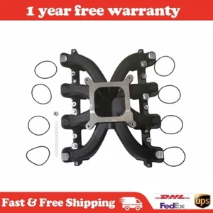 Fits for GM LS1/LS2/LS6 - Black #300-132BK Single Plane Intake# - Picture 1 of 8