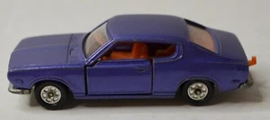 1974 TOMICA NISSAN BLUEBIRD U 1/60 SCALE NO 62 PURPLE WITH HITCH MADE IN JAPAN - Picture 1 of 6