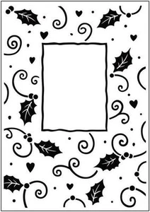 Basteln Prägeordner Verwendung mit Sizzix Big-Shot Maschine Weihnachten Stechpalme Rahmen - Bild 1 von 1