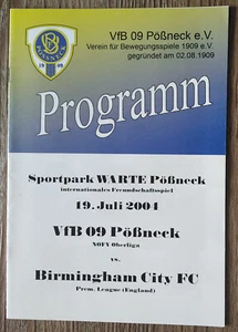 Programa Amistoso Partido 19.7.2004 VfB 09 Pössneck - Birmingham City FC - Imagen 1 de 3