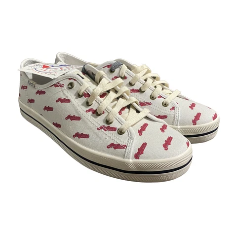 Keds X MLB Cleveland Indians Kickstart Women’s Size 5 Repeat Logo Sneakers Cover