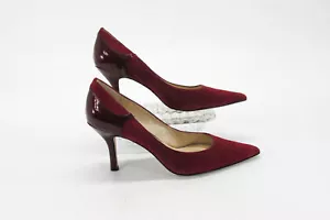 Anne Klein Damenschuhe Maintheheart Größe 8M roter Wildleder-Absatz-Pump gebraucht sehr guter Zustand - Bild 1 von 12