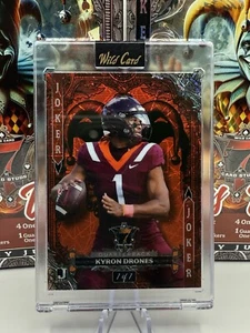 Kyron Drones 2024 Wild Card 7 Card Studs Jokers Wild 1/1 RC - Picture 1 of 2