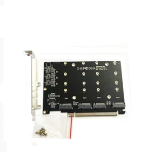 Carte d'extension SSD 4 ports PCIe 4.0 x16 vers M.2 NVMe x4 adaptateur SSD - Photo 1/5