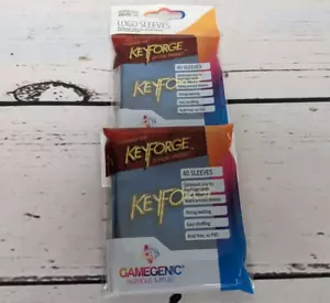 2 Packs GameGenic KeyForge Logo Card Sleeves Archon Deck - Blue (40) New - Picture 1 of 2