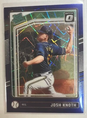 2024 Donruss Josh Knoth Rated Prospect Blue Velocity Optic - Image 1 of 2