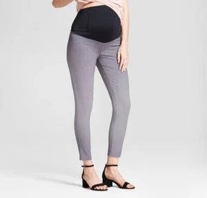 Mid-Rise Crossover Panel Cropped Skinny Maternity Trousers - Isabel Maternity 2 - Picture 1 of 4