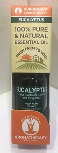 EUCALYPTUS GURUNANDA AROMATHERAPY 100% Pure & Natural Essential Oil .5 fl.oz NEW - Picture 1 of 4
