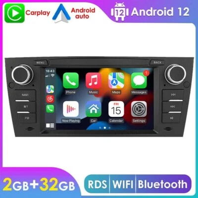 7'' for BMW E90 325i 328i 2005-2011 CarPlay Android 12 Car Stereo Radio Navi GPS - Image 1 of 4