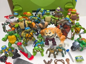 TMNT Vintage 20+ Figuren Lot mit Vrum Ride-on Spielzeugkiste und Hund Pfund kostenloser Versand!!! - Bild 1 von 20
