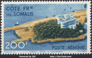 COTE DES SOMALIS POSTE AERIENNE N° 22 NEUF * AVEC CHARNIERE - Picture 1 of 2