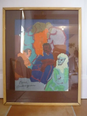 Pierre Ambrogiani - Lithographie à titrage limité  – Trois hommes - Photo 1/4