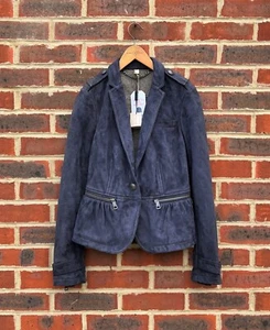 Nueva Chaqueta Burberry Brit Damas Gamuza BETHERSDEN Peplum Muestra UK6 US4 EU34 - Imagen 1 de 12