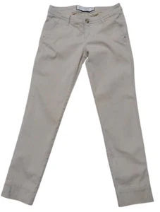 ABERCROMBIE & FITCH Jeans Woman 24 Khaki Skinny Seam Modified At 26.5 Casual - Picture 1 of 10