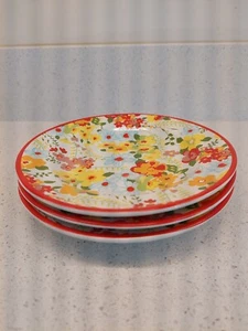Cynthia Rowley New York Set of 3 Ceramic 6.5"  Plates Apps, Bread, Replacement  - Picture 1 of 4