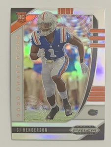 Panini Prizm Draft Picks 2020 fútbol americano CJ Henderson plata paralelo radiocontrol #157! - Imagen 1 de 2