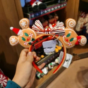 Disney Parks Christmas Minnie Ears Bow Mickey Mouse Gingerbread Headband 2020 - Picture 1 of 6
