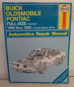 Haynes Auto Repair Manual 1627 - Buick Oldsmobile Pontiac Full-Size 1985 - 1990 - Foto 1 di 6