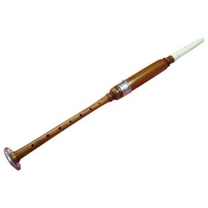 HM NEW HIGHLAND BAGPIPES PRACTICE CHANTER ROSEWOOD NATURAL SILVER AMOUNT+ 2 REED