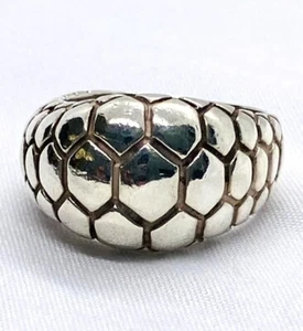 Tiffany & Co. Anillo Cúpula Textura Cocodrilo Plata Esterlina Naturaleza Talla 7 - Imagen 1 de 8