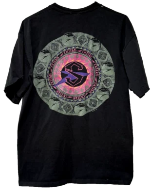 复古 Speedo 衬衫 XL 码男式美国 1991 年图形 T 恤 BoHo Aztec 设计 — 第 1/4 张图片