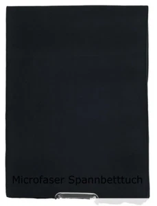 Spannbetttuch Spannbettlaken Spannbettbezug aus Microfaser 150x200 schwarz - Picture 1 of 1