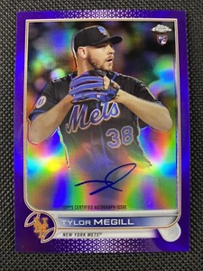2022 Topps Cromo Tylor Megill Refractor Púrpura Novato Auto /250 #RA-TM Nueva York - Imagen 1 de 2